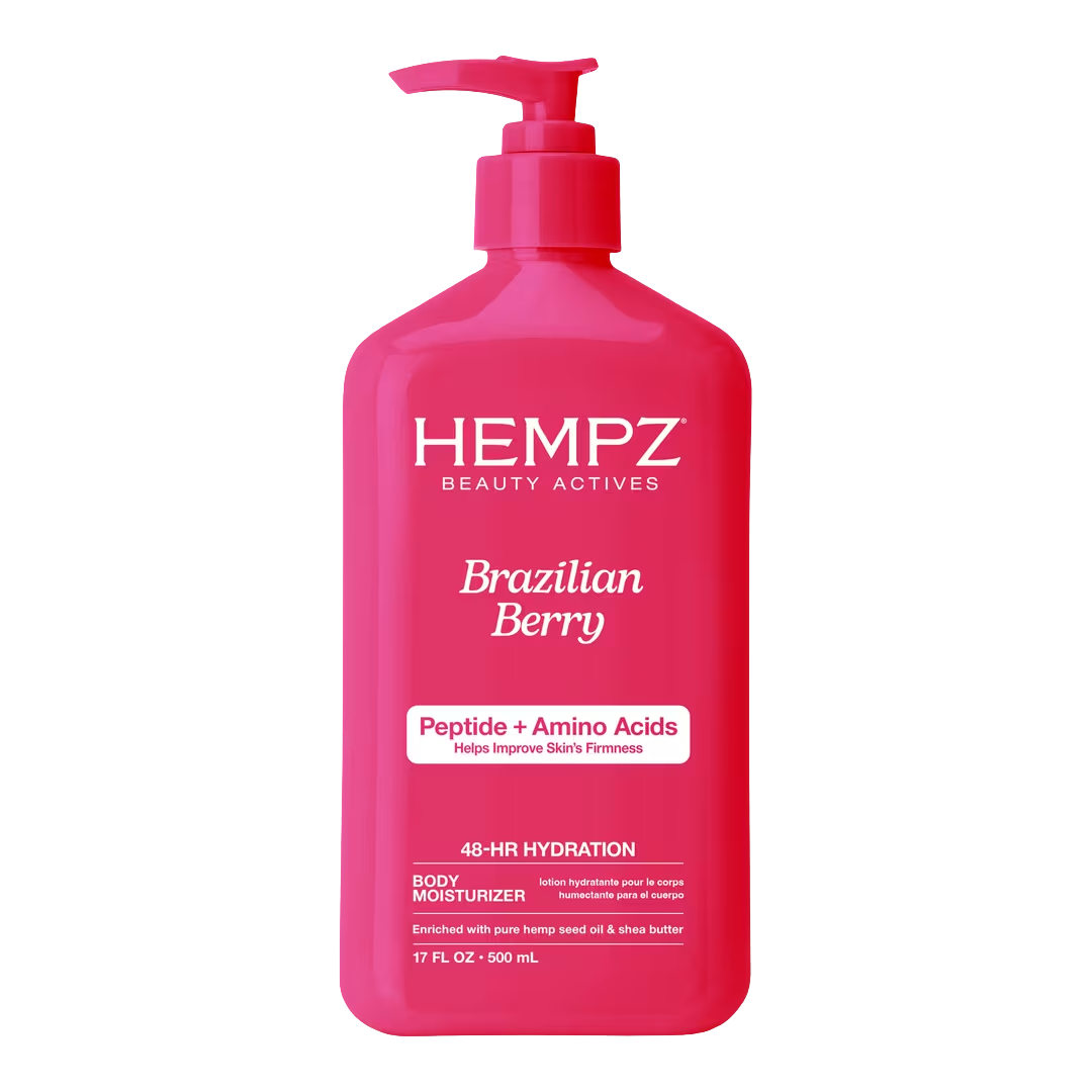 Hempz Brazilian Berry Body Moisturizer with Peptide + Amino Acids, 17 oz